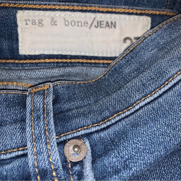 Rag & bone Shredded Zipper Skinny Capris Jeans sz 27 - Picture 9 of 11